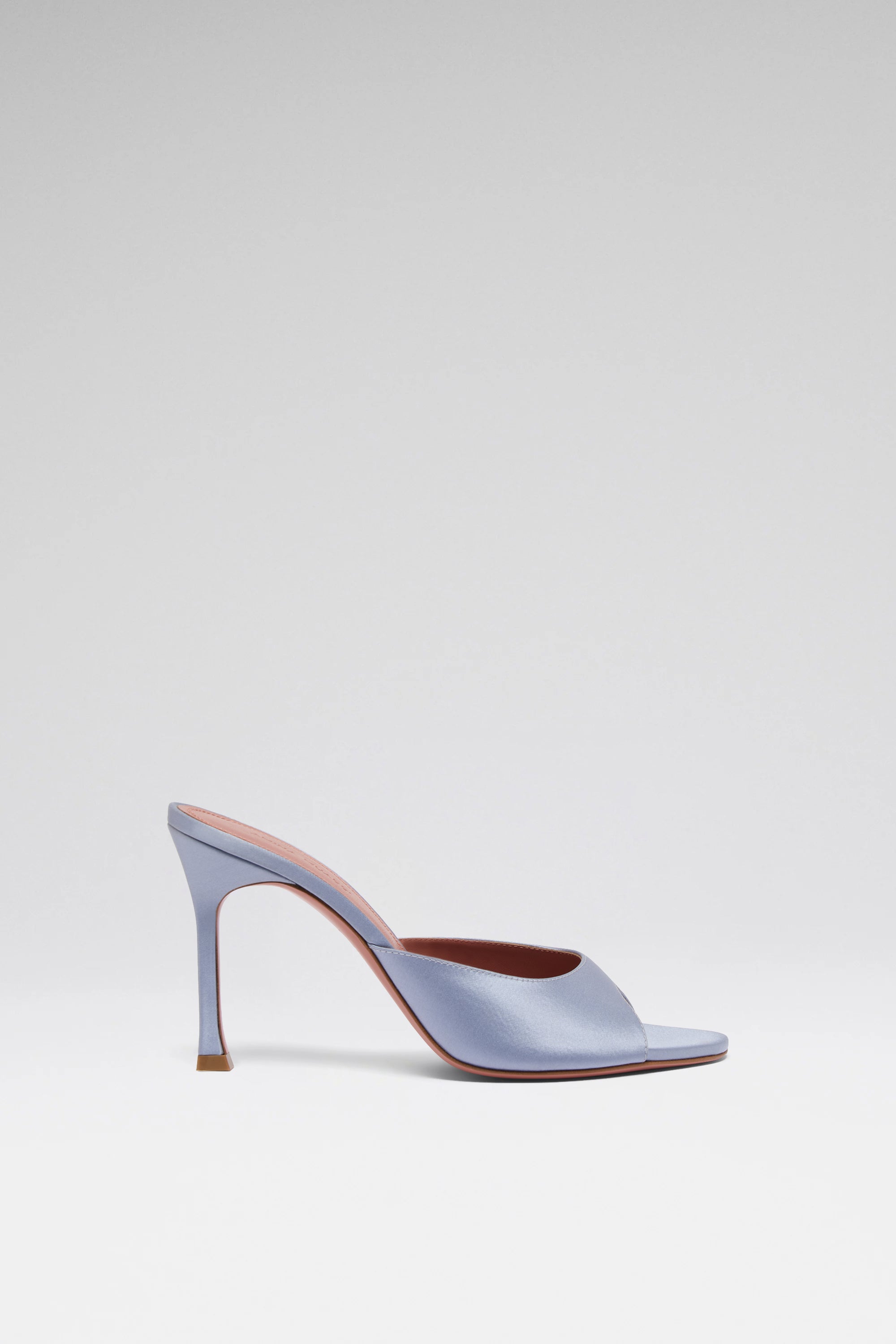 Alexa 95 Lavender Grey Satin Slippers | Luxury Shoes For Women