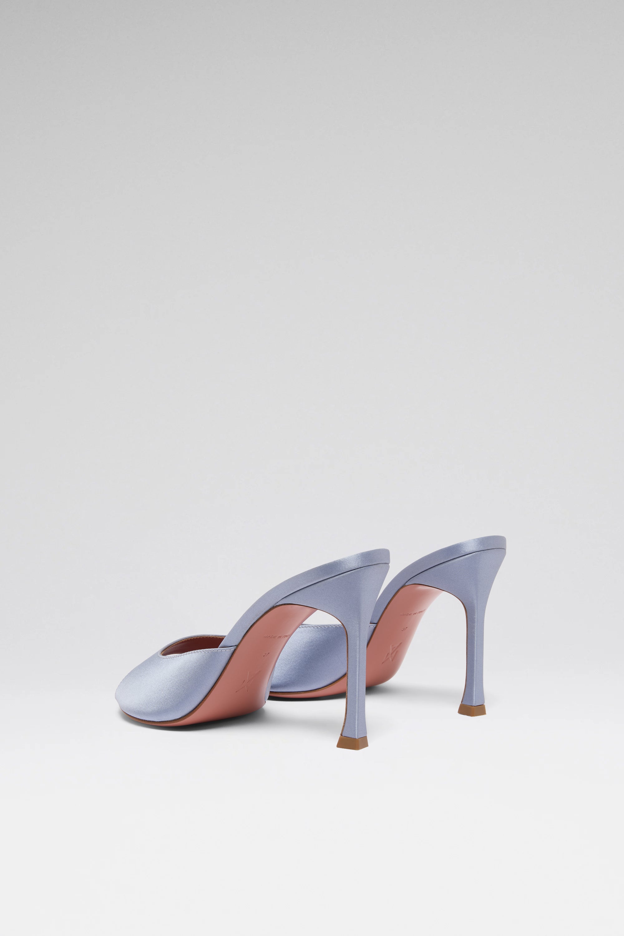Alexa 95 Lavender Grey Satin Slippers | Luxury Shoes For Women
