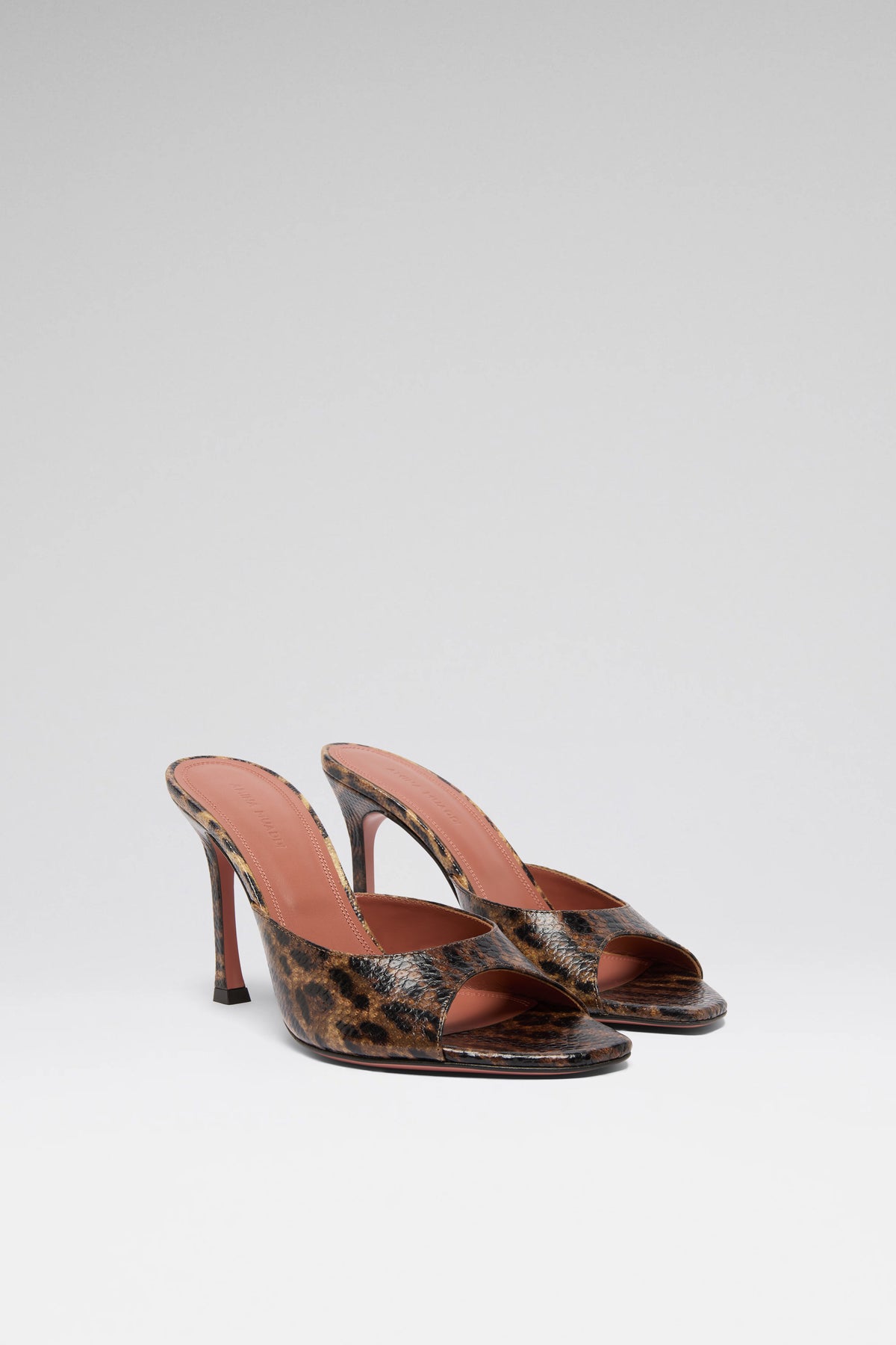 Alexa 95 Leopard Snake Slippers | Amina Muaddi Luxury Shoes For Women