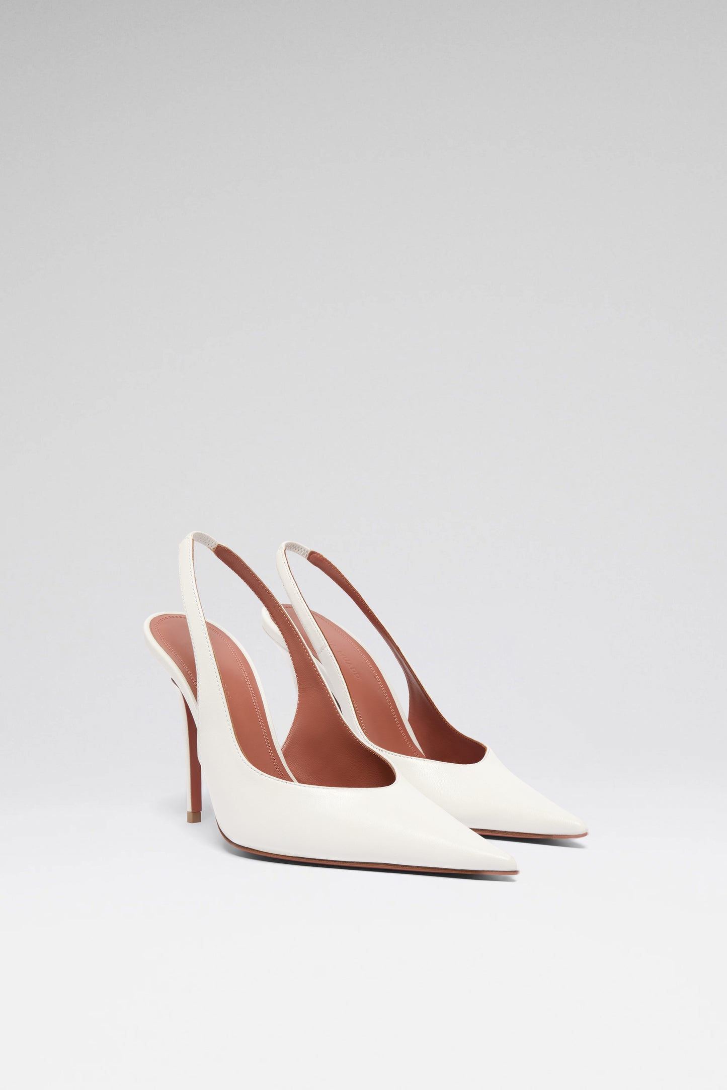 Anok 105 luxury white nappa slingbacks