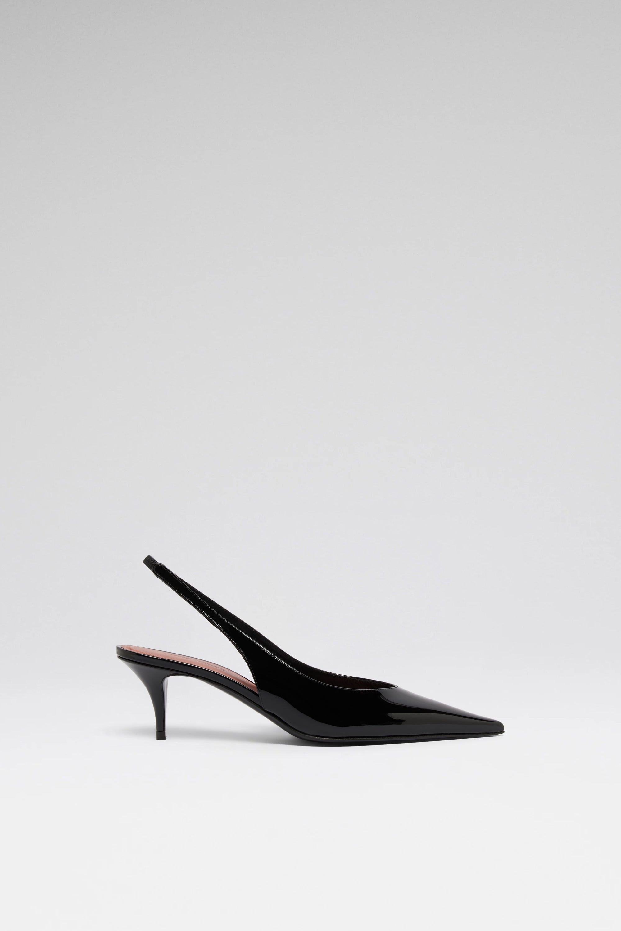 Anok 55 Black Patent Slingbacks | Luxury Shoes For Women