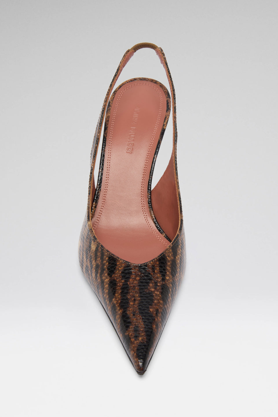 Anok 90 luxury leopard snake slingbacks 
