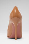 Barbara 105 luxury latte pearly patent pumps