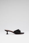 Eleonora 45 luxury black satin slippers 