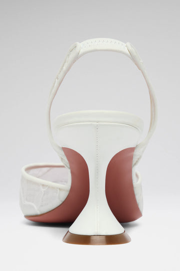 Holli 70 luxury ivory lace slingbacks