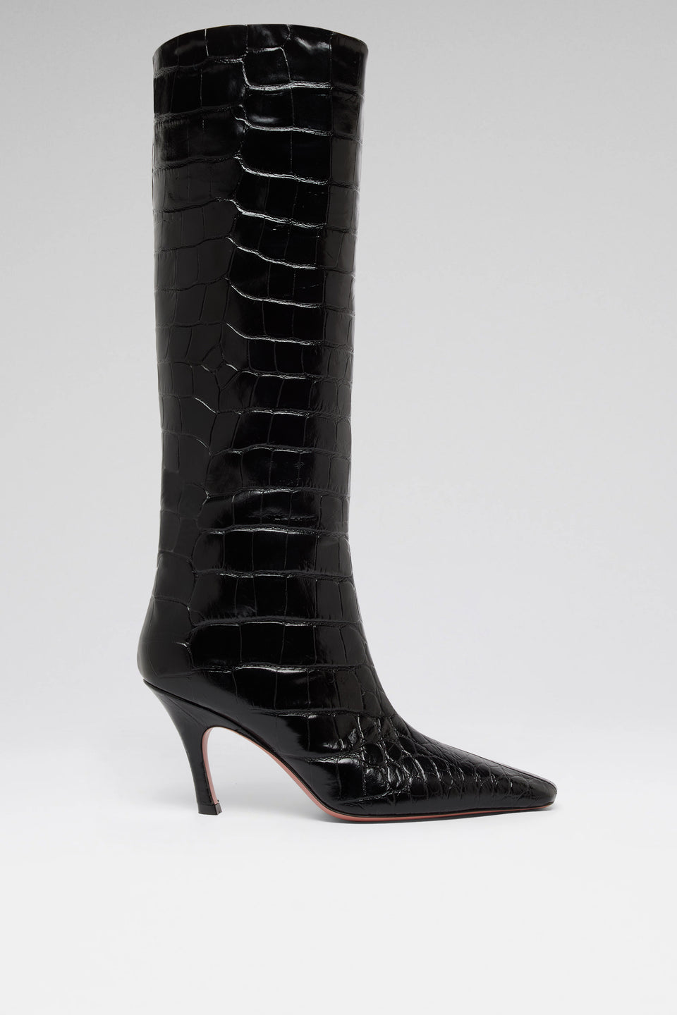 Mona 80 luxury printed croc boots 