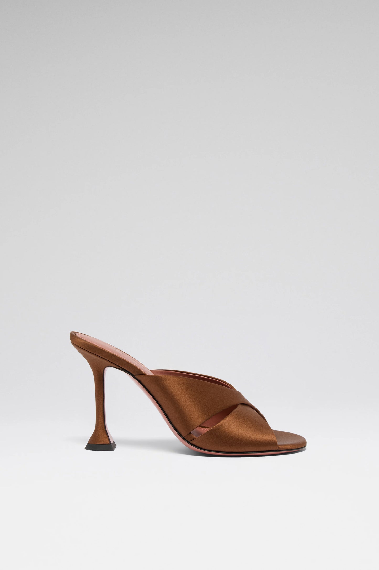 Salma 95 luxury mocha satin slippers 