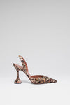 Holli 95 luxury leopard satin slingbacks