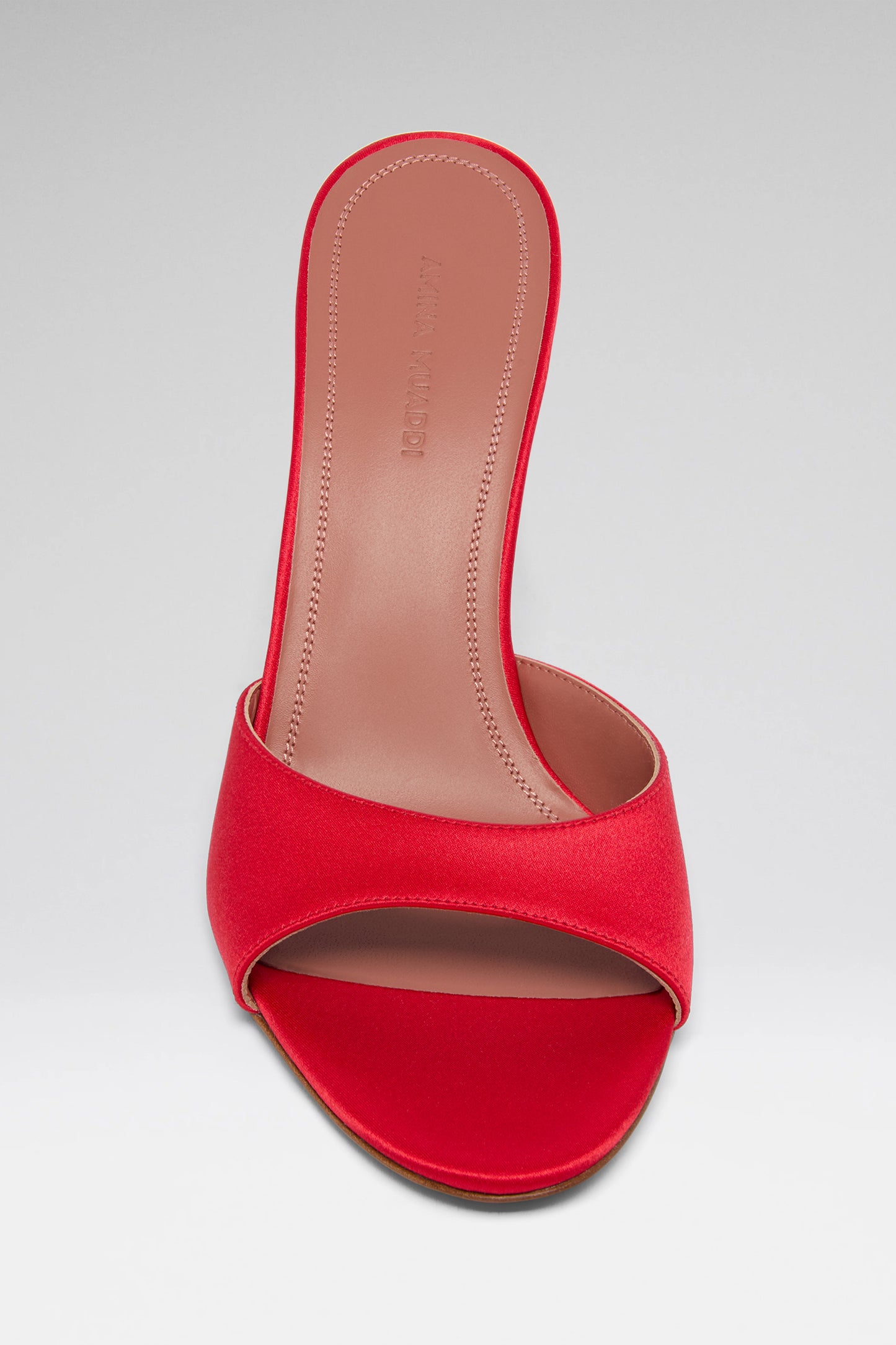 Elodie 90 luxury red satin slippers