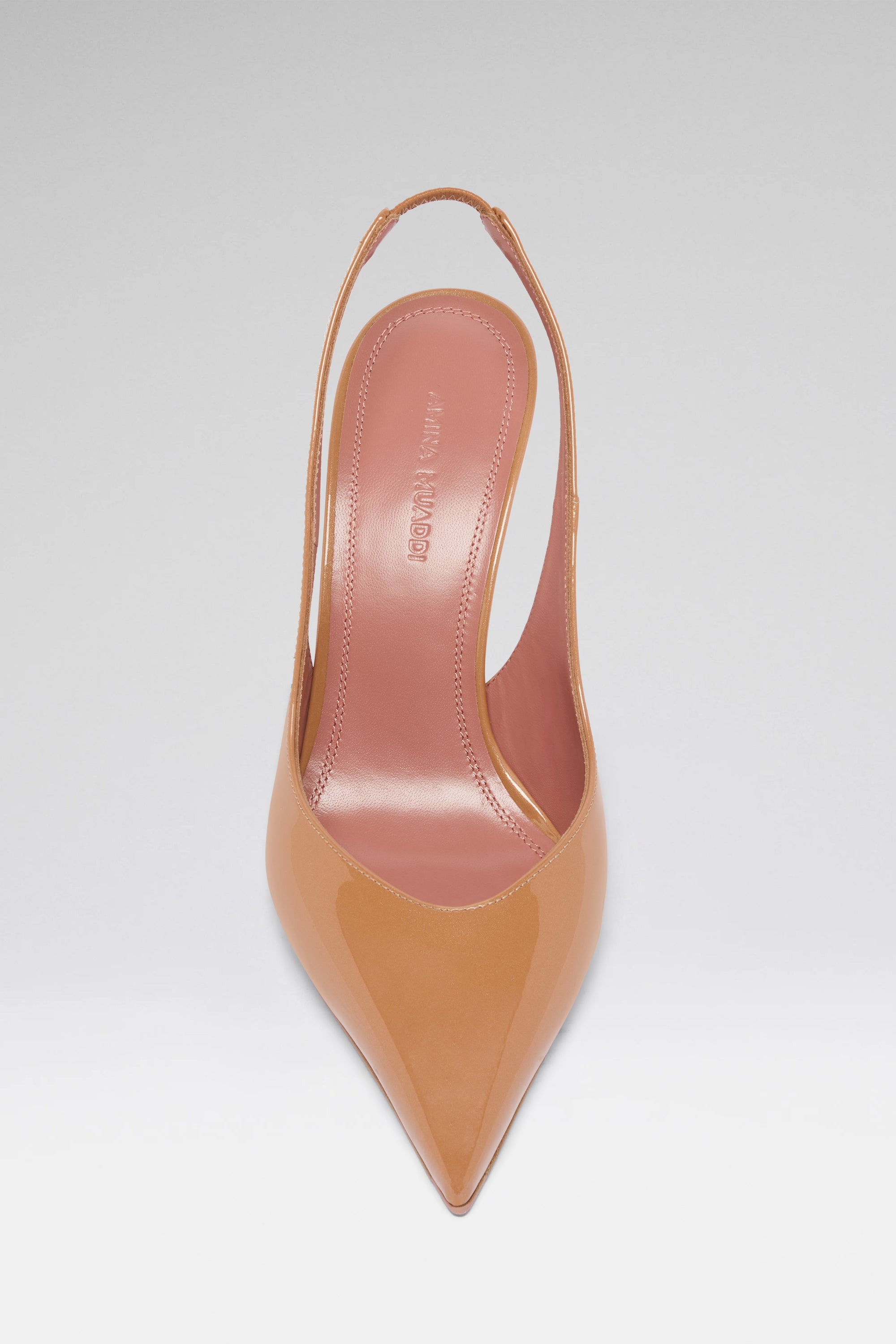 Anok 105 Latte Pearly Patent Slingbacks | Luxury Shoes For Women