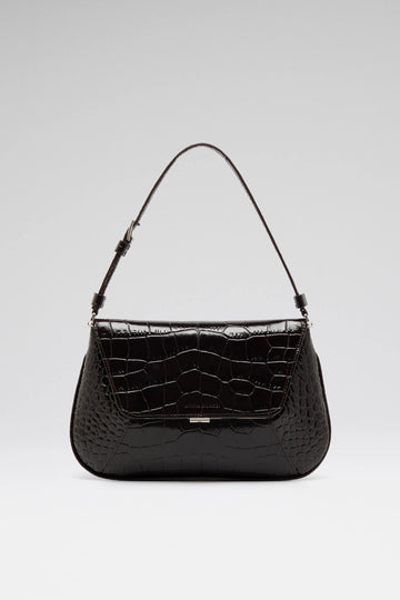 Ami Bag Brown Shiny Croco