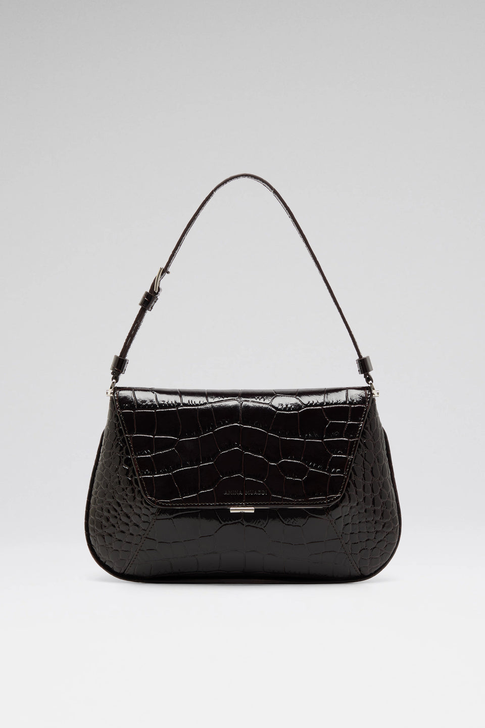 Ami Bag Brown Shiny Croco