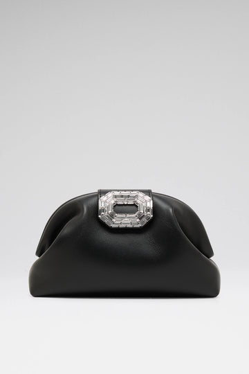 Camelia Clutch Black Nappa