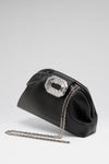 Camelia Clutch Black Nappa