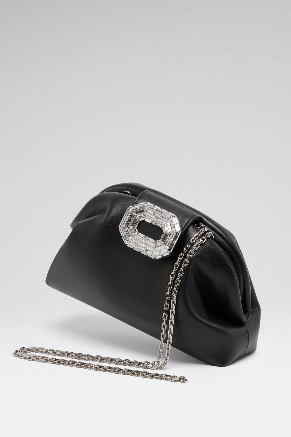 Camelia Clutch Black Nappa