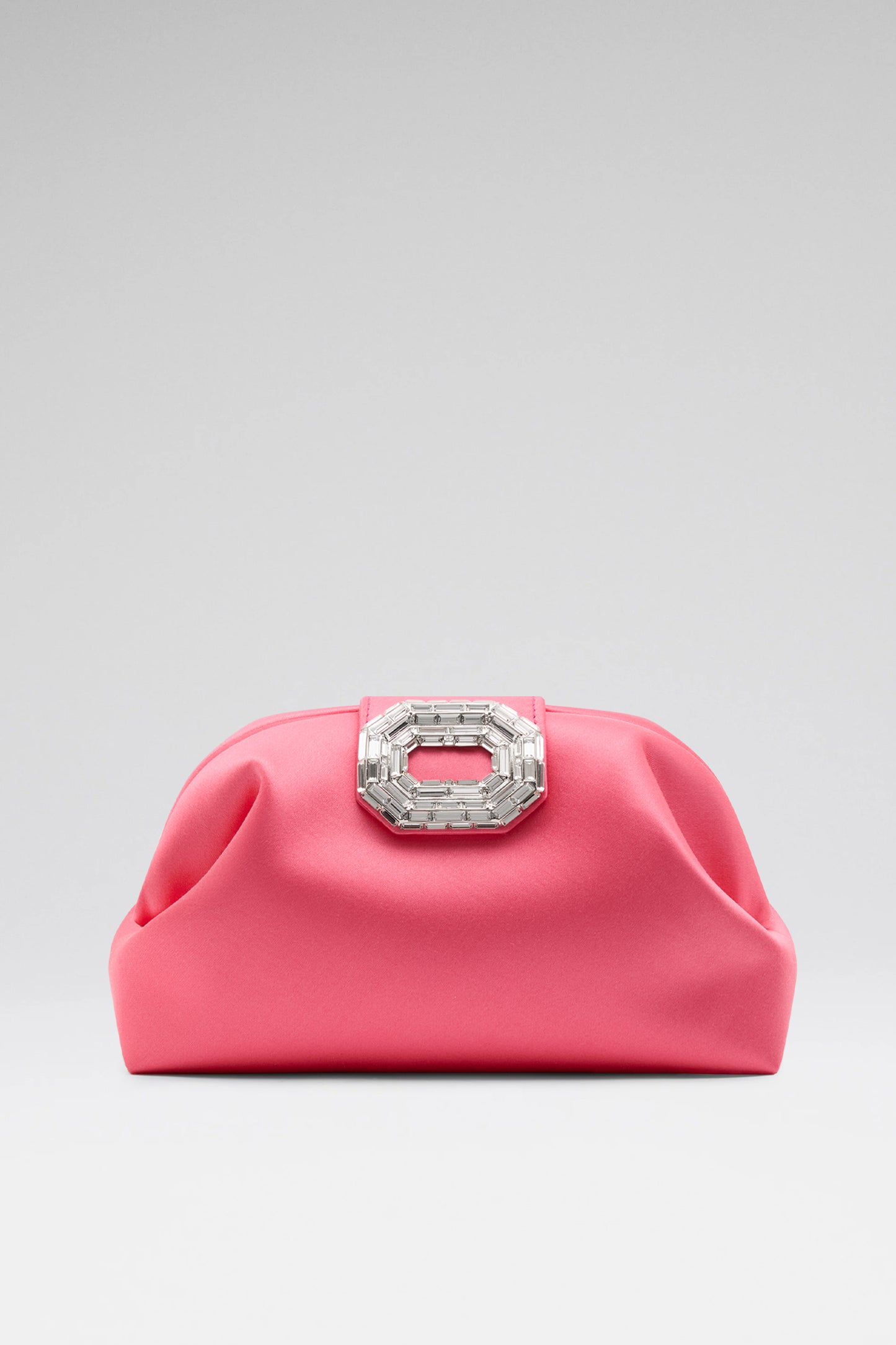 Camelia Clutch Coral Satin