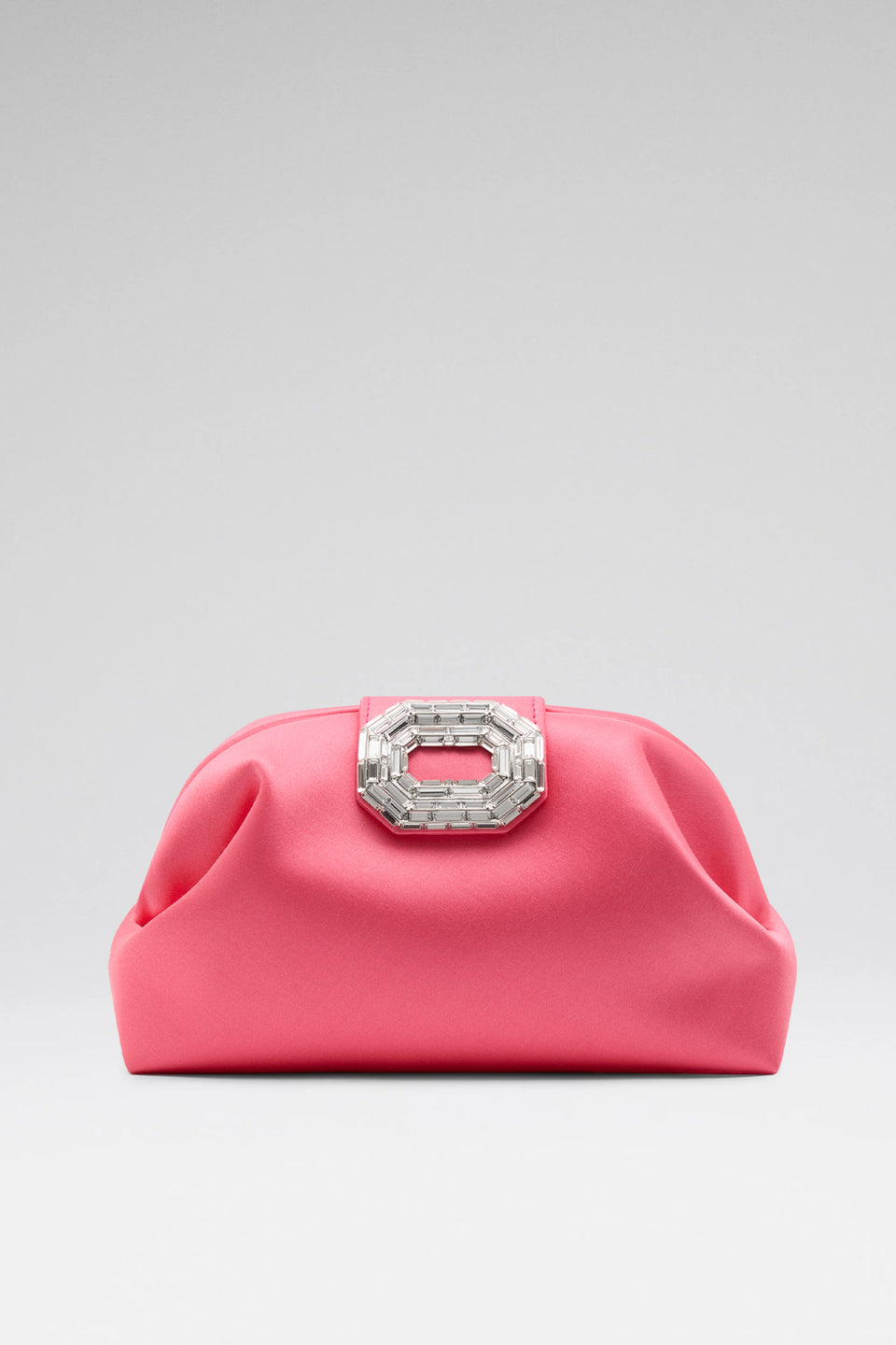 Camelia Clutch Coral Satin