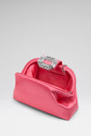 Camelia Clutch Coral Satin