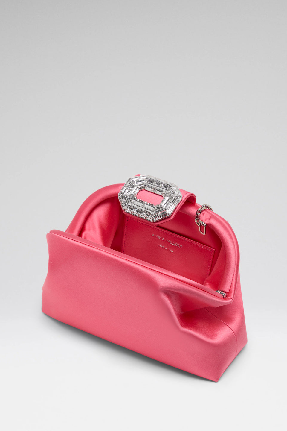 Camelia Clutch Coral Satin