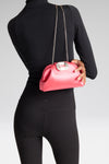 Camelia Clutch Coral Satin