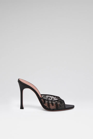 Alexa Lace Slipper 105 Black Leopard Lace