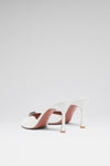 Mini Camelia 95 luxury white nappa slippers for women