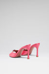 Mini Camelia 95 luxury coral satin slippers for women