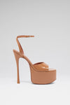Aya Platform Sandal Pearly Latte Patent