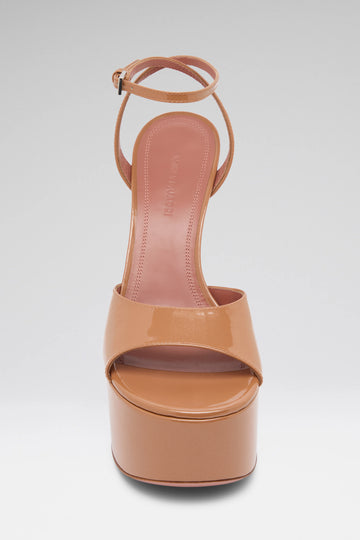 Aya Platform Sandal Pearly Latte Patent