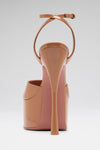 Aya Platform Sandal Pearly Latte Patent
