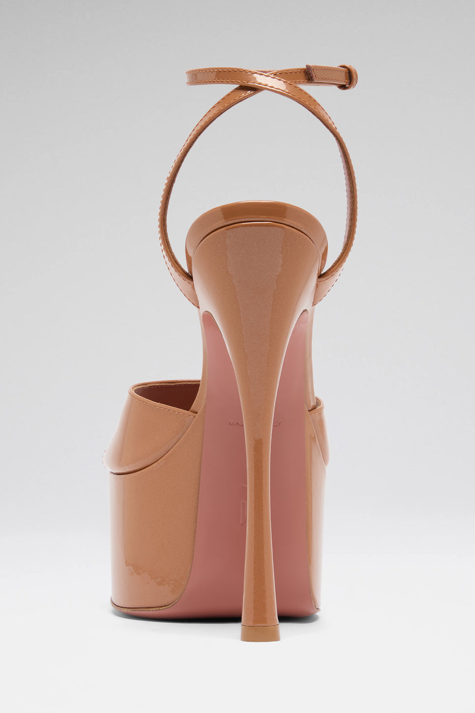 Aya Platform Sandal Pearly Latte Patent