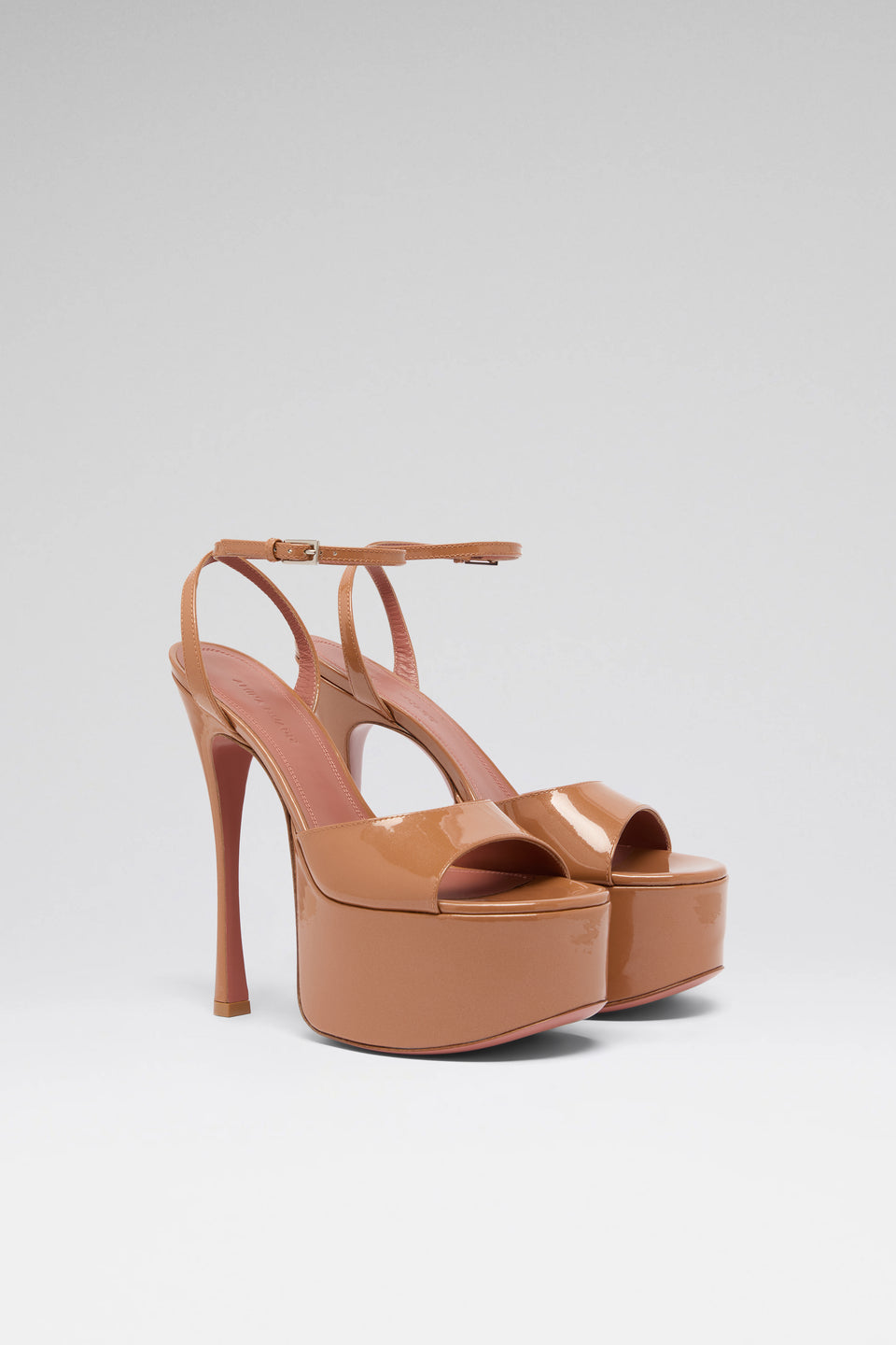 Aya Platform Sandal Pearly Latte Patent