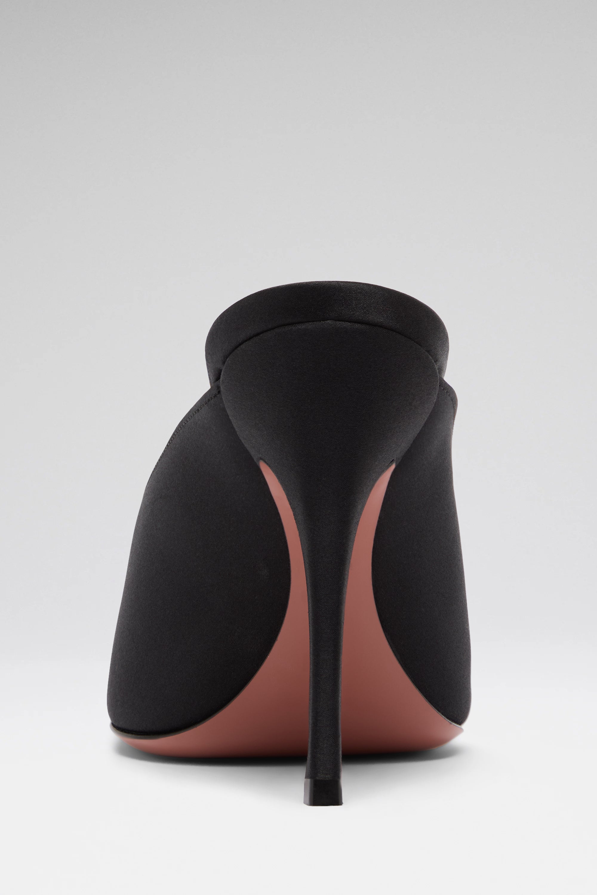 Felicia 100 Black Satin Mules | Amina Muaddi Luxury Shoes for Women