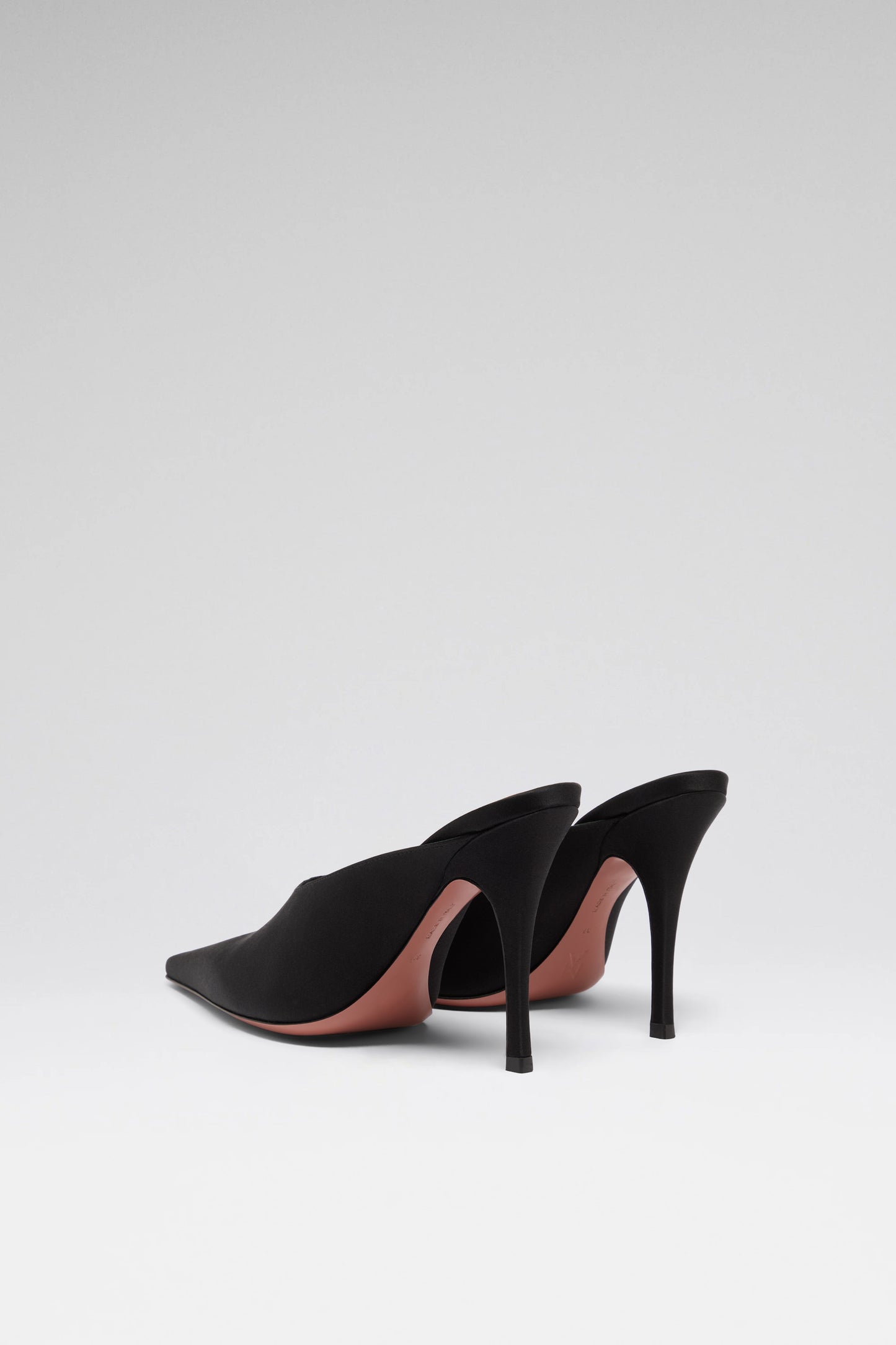 Felicia 100 luxury black satin mules for women