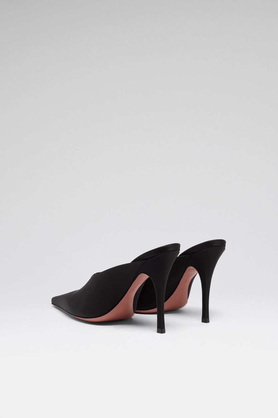 Felicia 100 luxury black satin mules for women