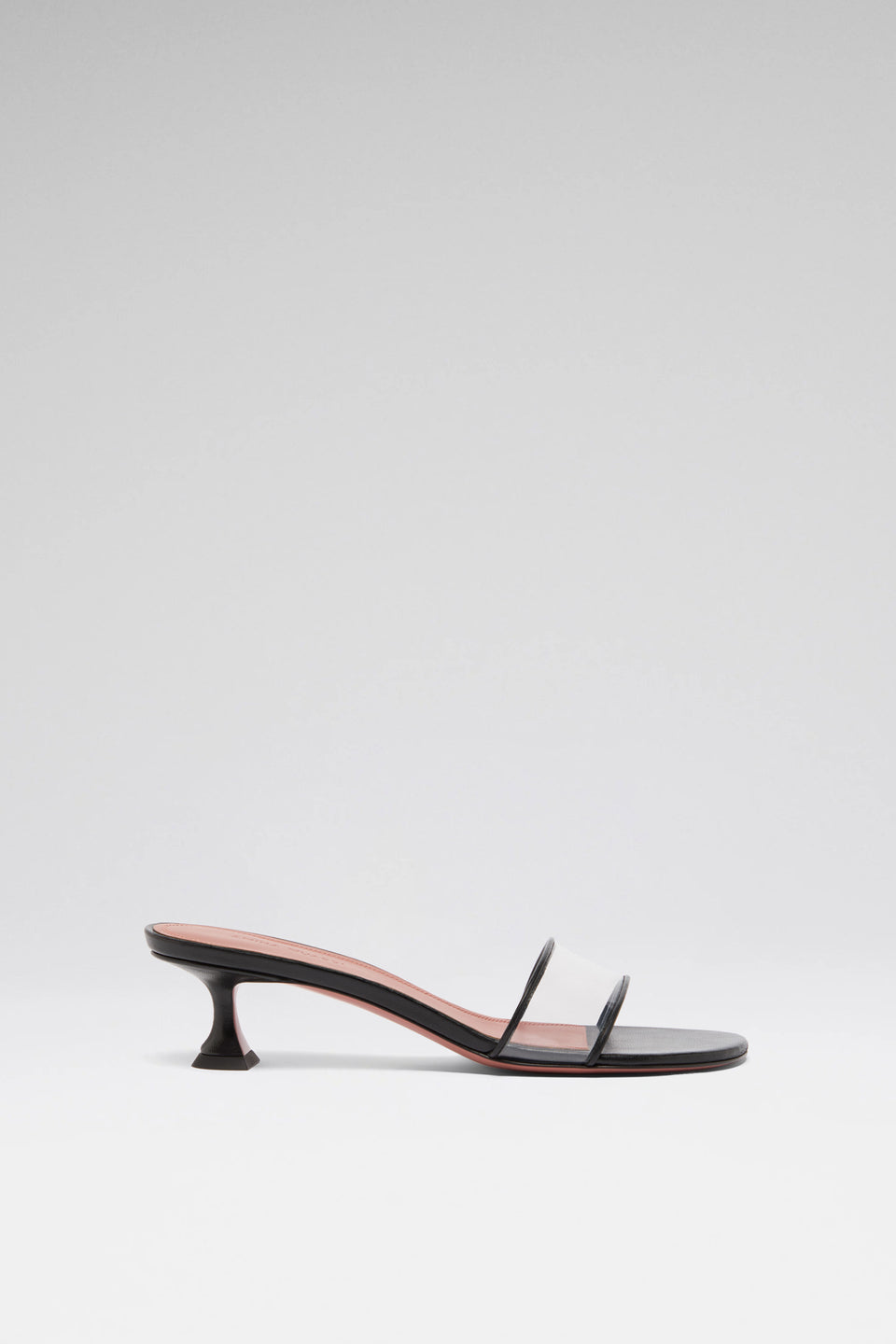 Andreea Glass Slipper 45 Black Nappa And Transparent Pvc