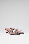 Andreea Glass Slipper 45 Black Nappa And Transparent Pvc