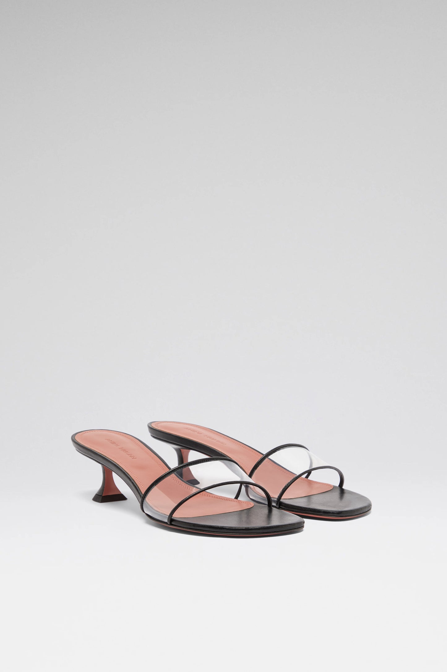Andreea Glass Slipper 45 Black Nappa And Transparent Pvc