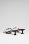 Andreea Glass Slipper 45 Black Nappa And Transparent Pvc