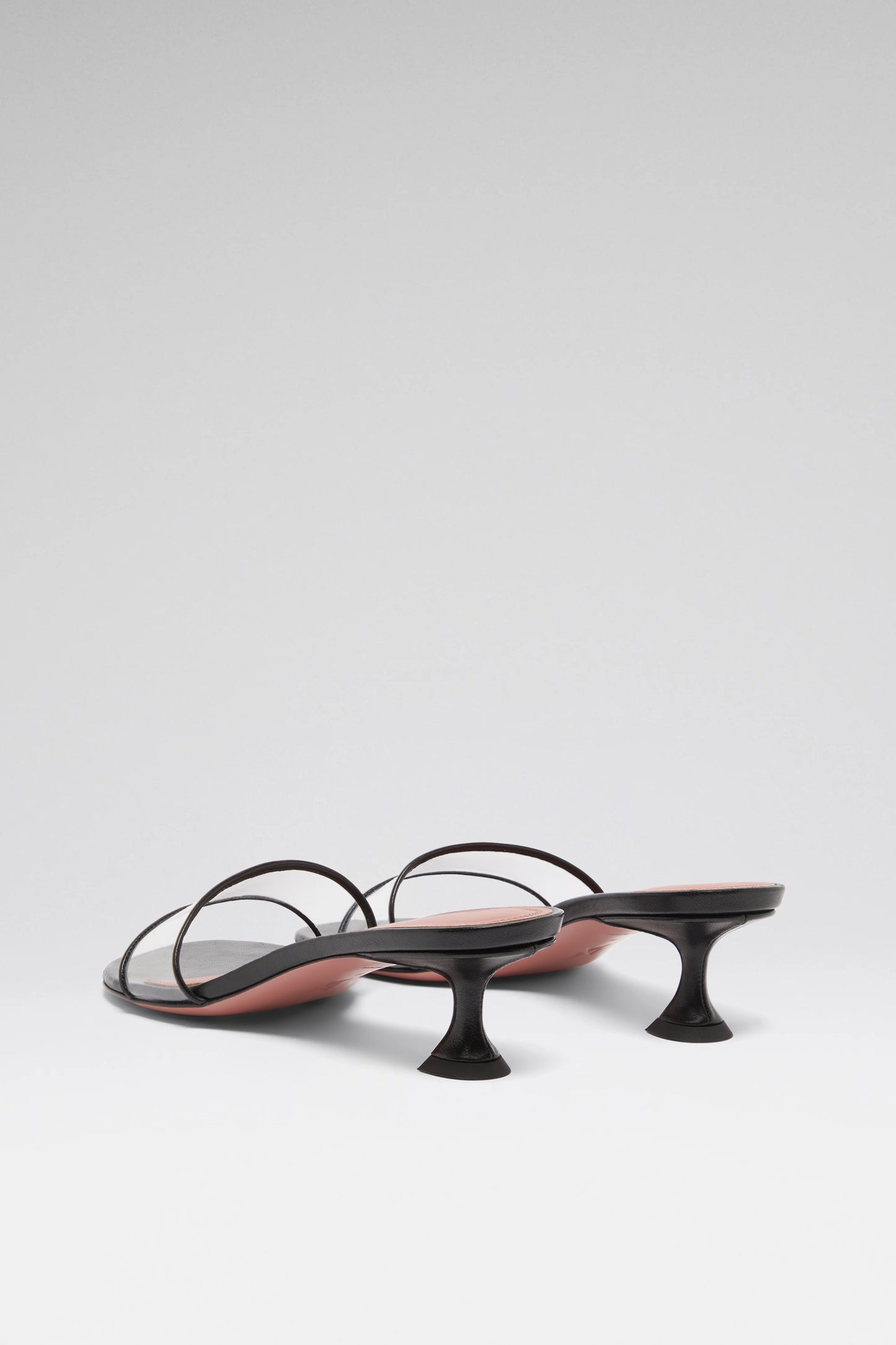 Andreea Glass Slipper 45 Black Nappa And Transparent Pvc