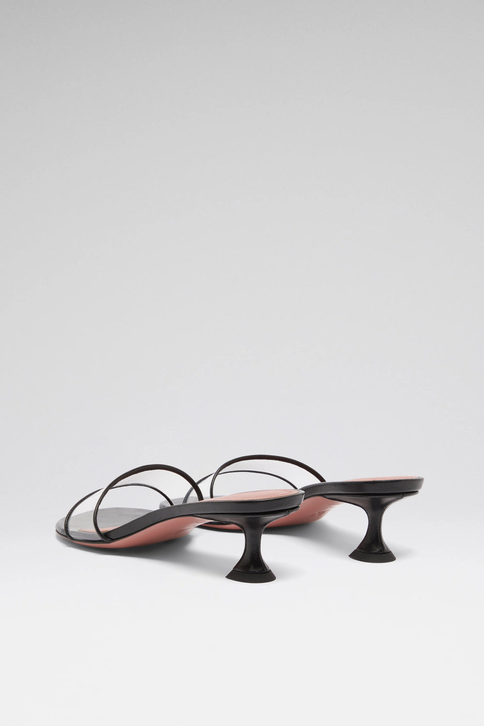 Andreea Glass Slipper 45 Black Nappa And Transparent Pvc