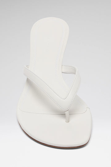 Juliette Thong 45 Slipper White Nappa