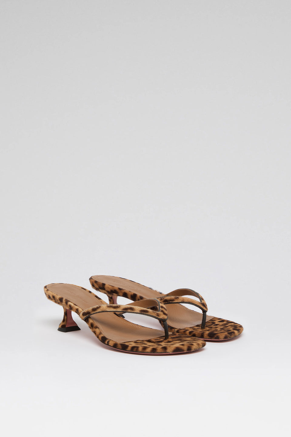 Juliette thong 45 luxury leopard pony sandals