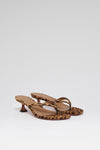 Juliette thong 45 luxury leopard pony sandals