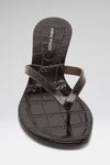 Juliette Thong 45 Shiny Coffee Croc