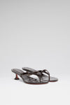 Juliette Thong 45 Shiny Coffee Croc