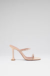 Gigi Slipper 95 Pearly Champagne Patent And Gold Quartz Crystals