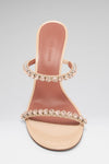 Gigi Slipper 95 Pearly Champagne Patent And Gold Quartz Crystals