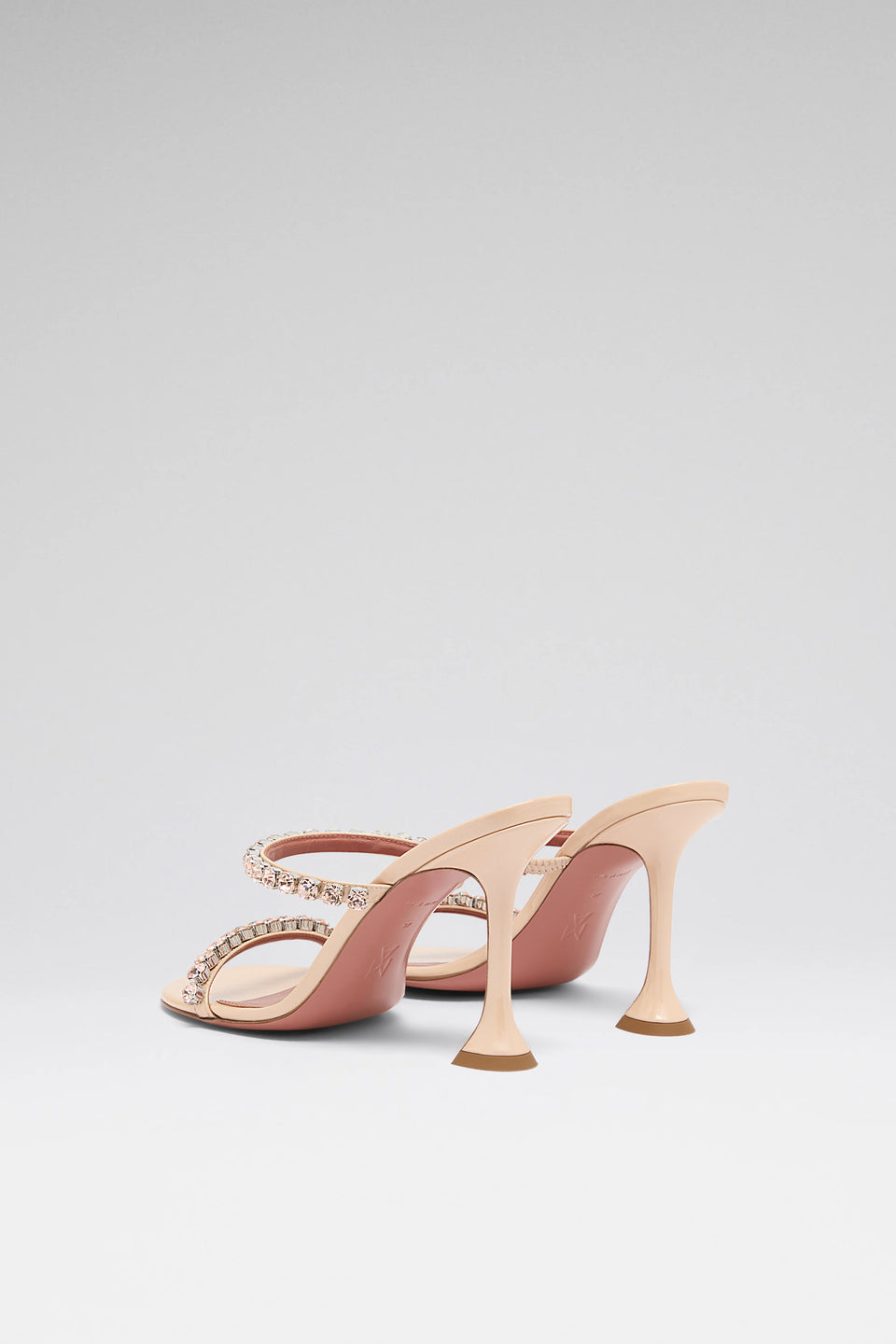 Gigi Slipper 95 Pearly Champagne Patent And Gold Quartz Crystals
