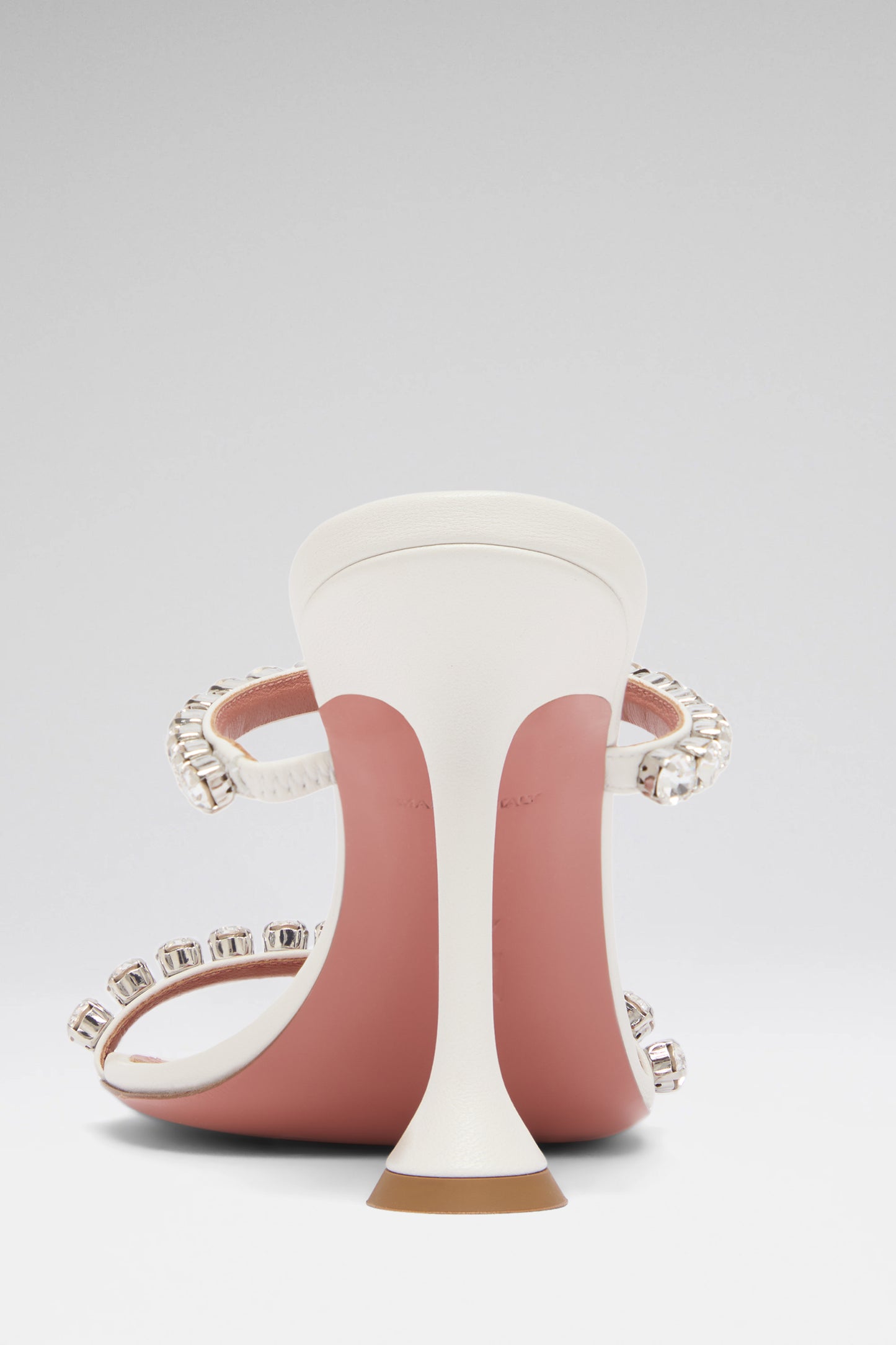 Gigi Slipper 95 White Nappa And White Crystals